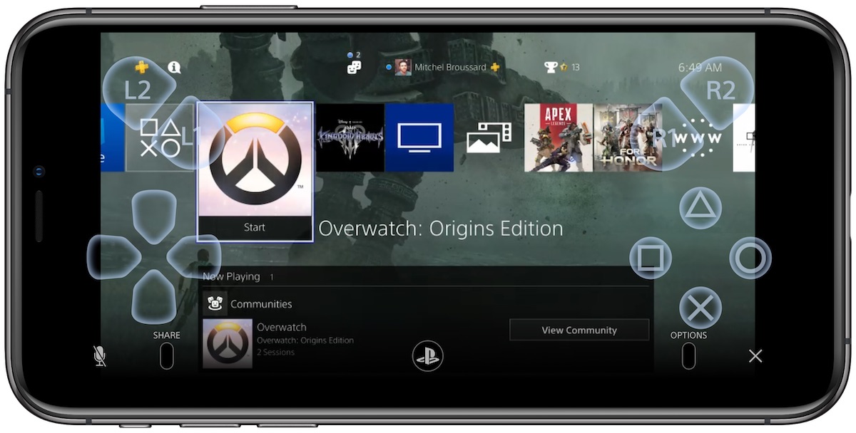 ps4 remote play iphone 6