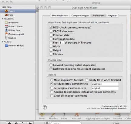 Duplicate Annihilator toglie i duplicati da iPhoto