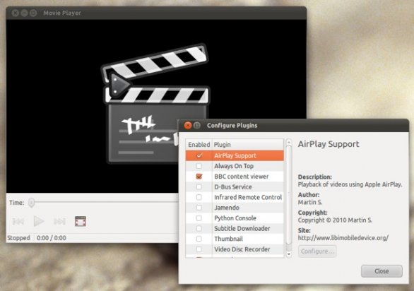 AirPlay incontra Linux: un plugin per Totem