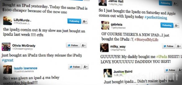 La disperazione di chi ha comprato l'iPad 2 poco prima dell'uscita del nuovo