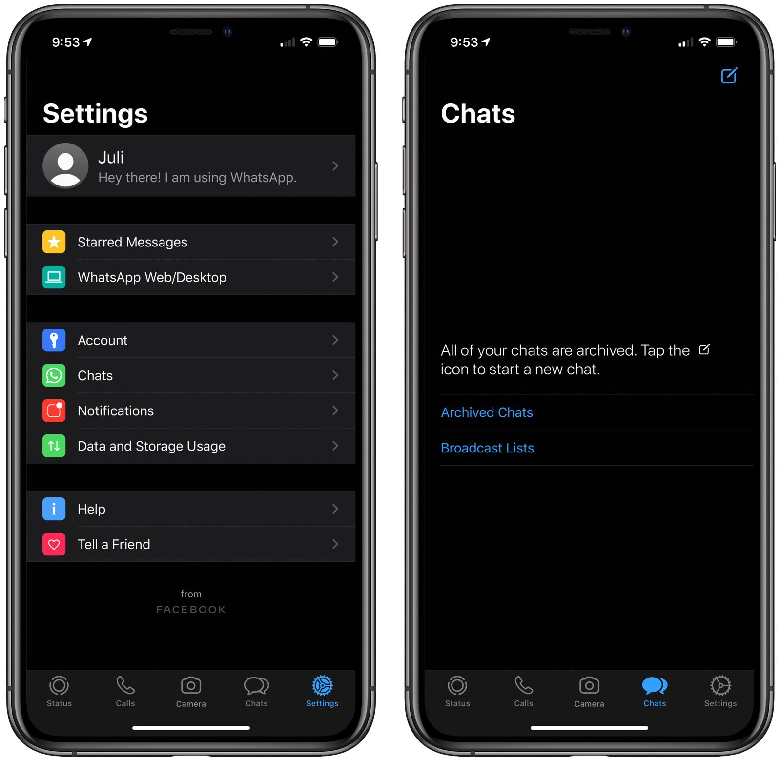 WhatsApp Modalità Scura: Attivare Dark Mode su iPhone