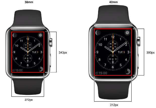 38mm e 42mm, Apple Watch