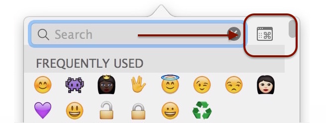 Pannello Emoji OS X