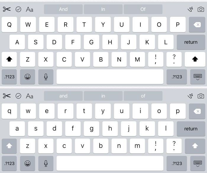 Tastiera iOS 9