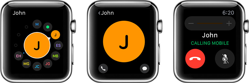 Effettuare chiamate su Apple Watch