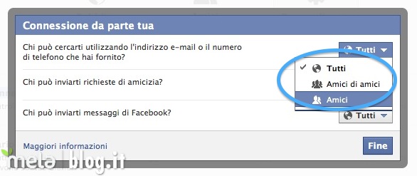 impostazioni privacy facebook