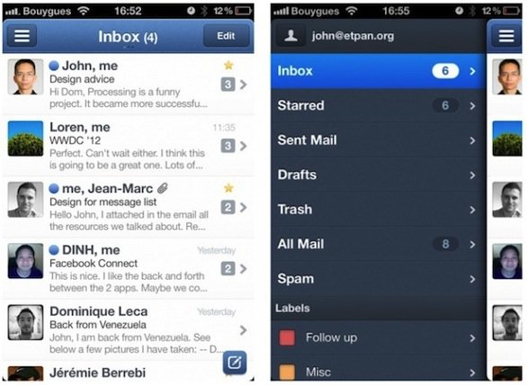 Sparrow per iOS