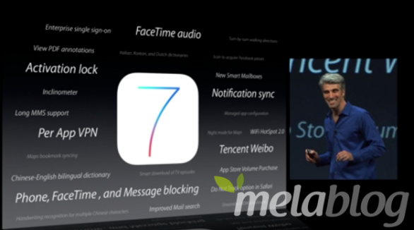 WWDC 2013 presentazione live, iOS 7
